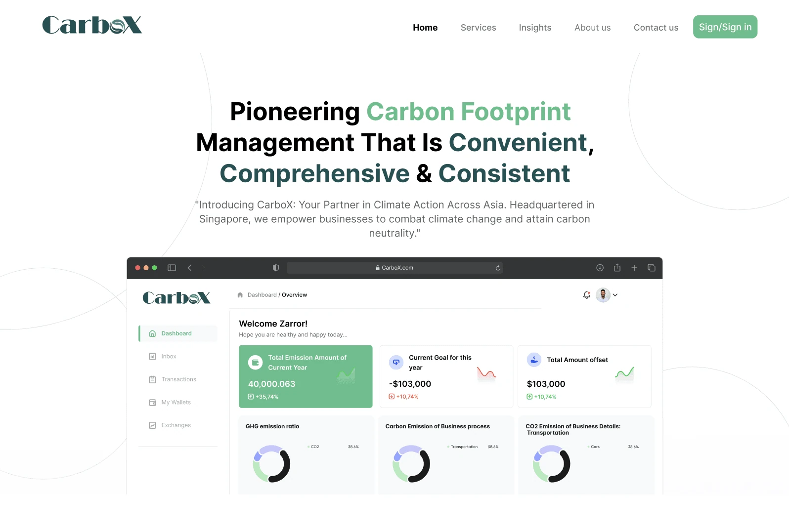 CarbonX Carbon trading design showcase by Blitz Studio